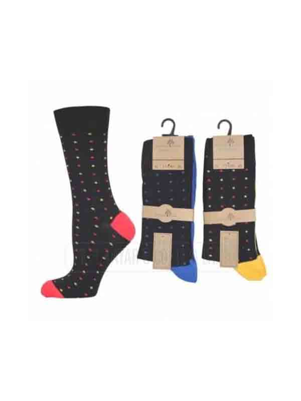 Bombas Socks Pairs Men's Fancy Dots And Plain Bamboo Comfortable & Soft Socks