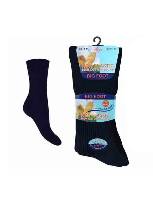 COTTON SOCKS FOR MEN MEN'S ALER BIG FOOT NON ELASTIC