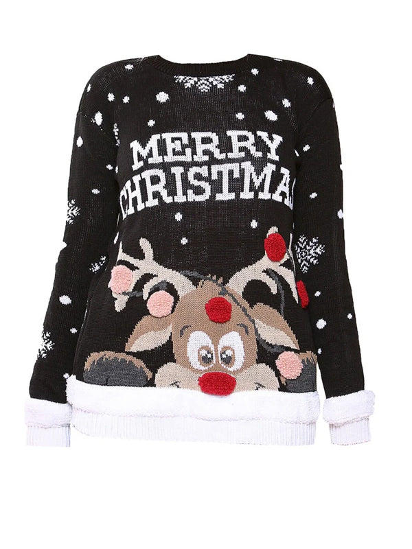 Christmas Unisex Men Women Jumper Merry Christmas Rudolph Novelty Sweater Top