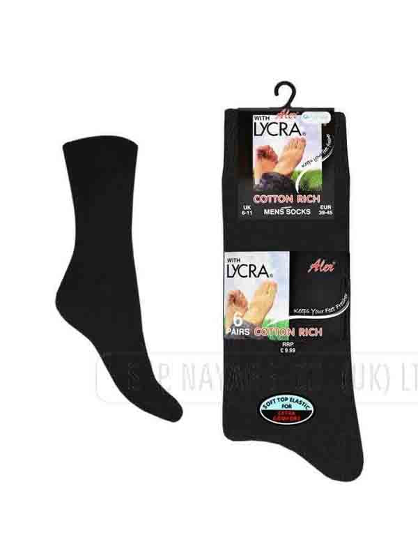 Cotton Socks For Men MEN'S ALER PAIR PACK COTTON LYCRA SOCKS