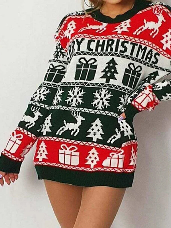 Ladies Christmas Jumpers Sweater Cardigan Blouse Tops T Shirt Long Sleeve