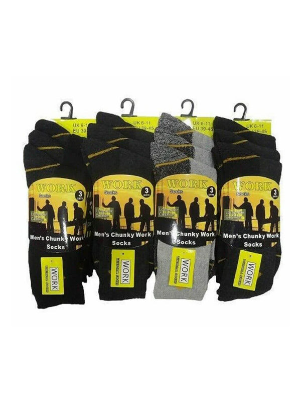 Men Work Socks Heavy Thermal Chunky construction ideal for steel toe boots Sock