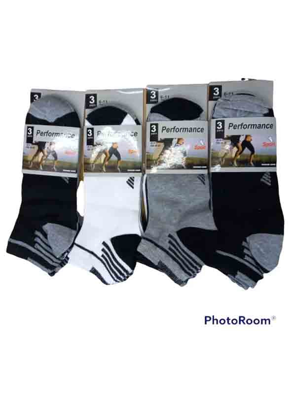 Men's Durable Trainer Liner Sport Performance Cotton Socks