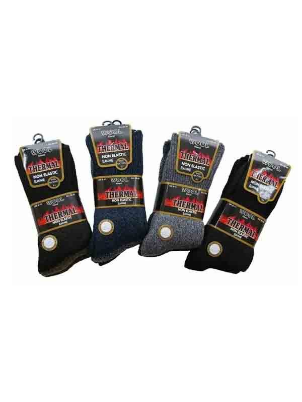 Winter Socks For Men 6 Pairs Mens Wool Non Elastic Socks Blend Thermal Size  UK 6-11 EU 39-45