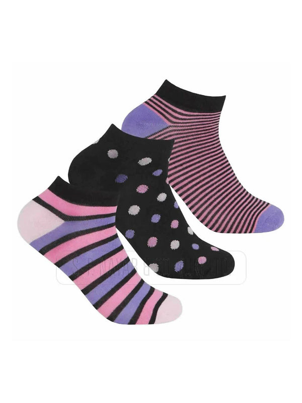 NEW LADIES 6 PAIR PACK BAMBOO TRAINER LINER SPOT DESIGN SOCKS WINTER WARM SOCKS