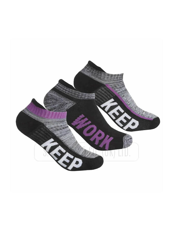 NEW LADIES 6 PAIR PACK WOVEN MESH KEEP UP SPACE DYED TRAINER SOCKS 4-8 UK