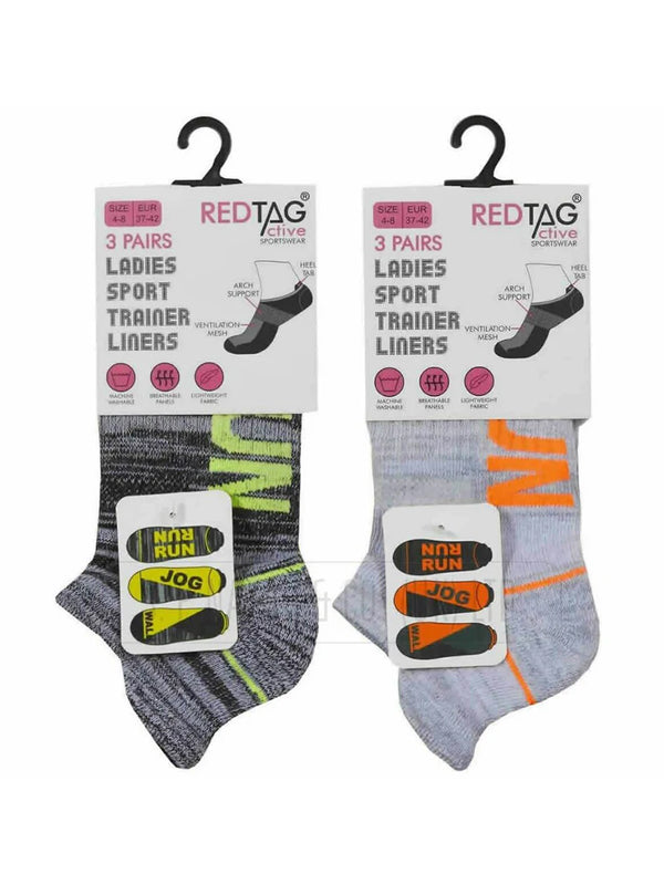 NEW LADIES 6 PAIR WOVEN MESH RUN WALK DESIGN TRAINER WINTER WARM SOCKS