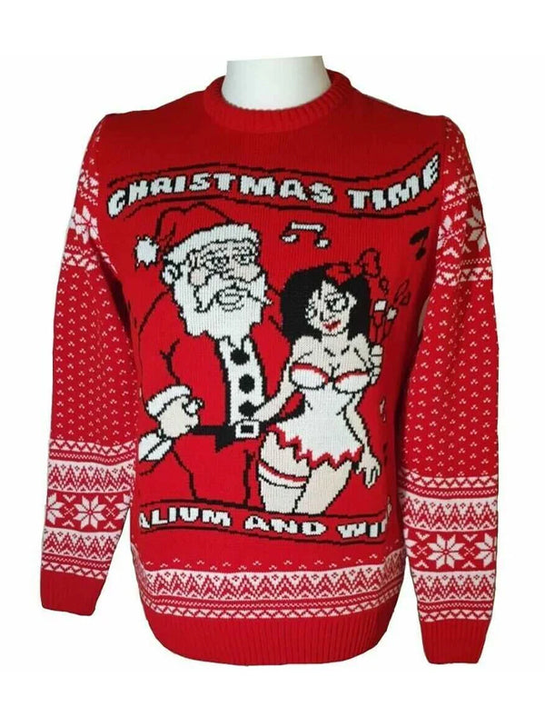 New Unisex Ugly Knitted Christmas Sweater Pullover Funny Ugly Women Men Xmas Top...