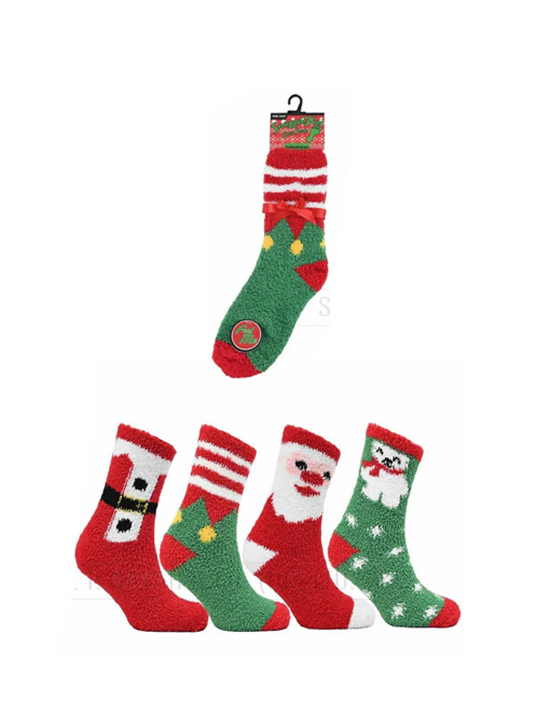 CHRISTMAS 2024 COZY SOCKS New 12 PAIRS LADIES SNUGGLE TOES CHRISTMAS
