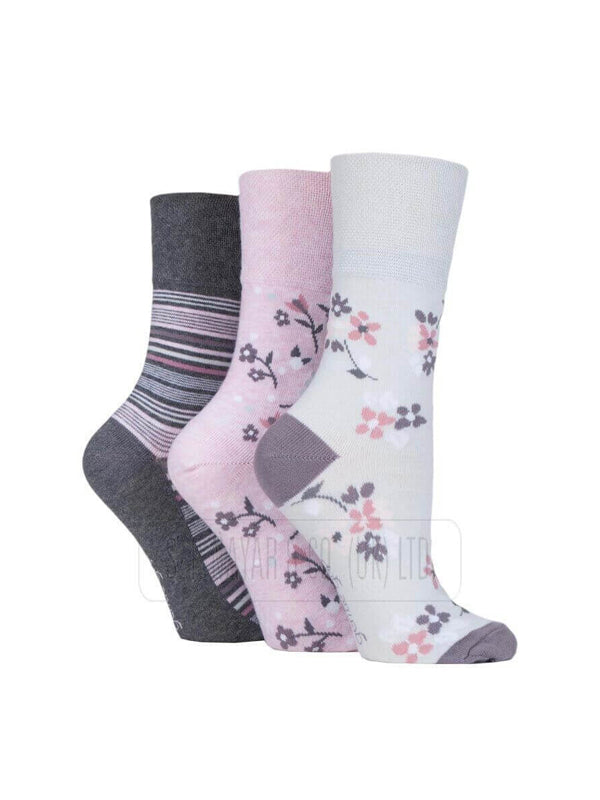 LADIES GENTLE GRIP 12 PAIR NON ELASTIC SOCK DIABETIC NON ELASTIC SOFT COTTON