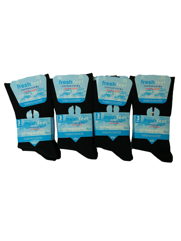 Ladies 12 Pairs women Diabetic socks Non-Elastic cotton Swollen Ankles socks