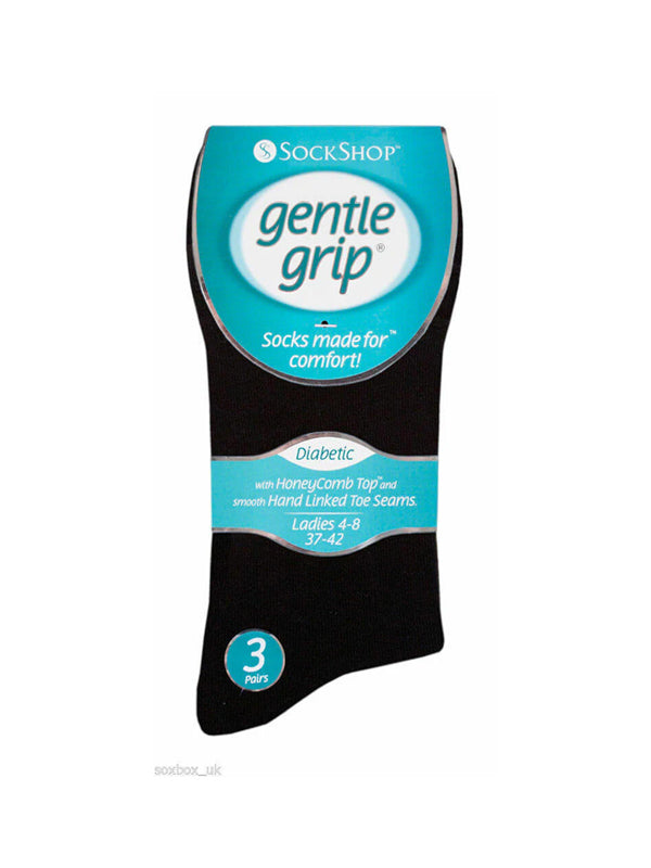 12 Pairs Gentle Grip Soft Cotton Socks Men Women Ladies Lot