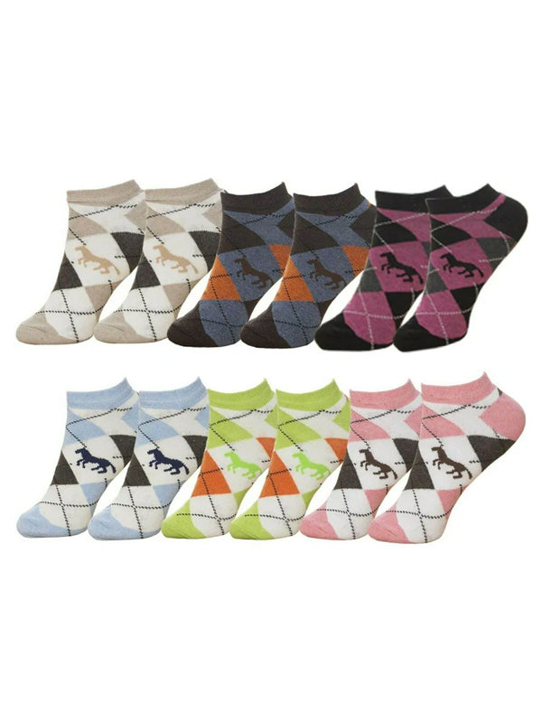 Womens Ankle Socks Ladies Girls Trainer Liner Sock Striped Cotton Rich