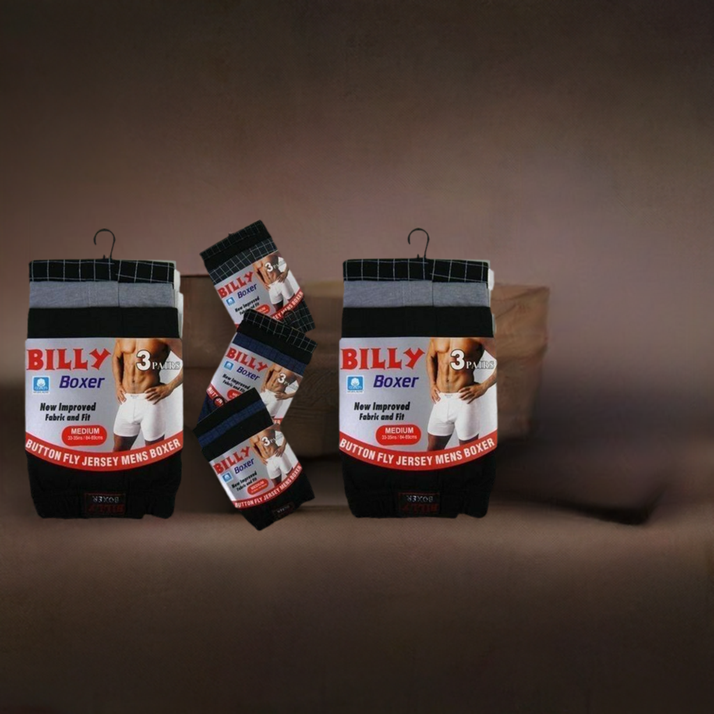 12 Pair Mens billy boxer pack mixed jersey cotton boxer shorts trunks uk