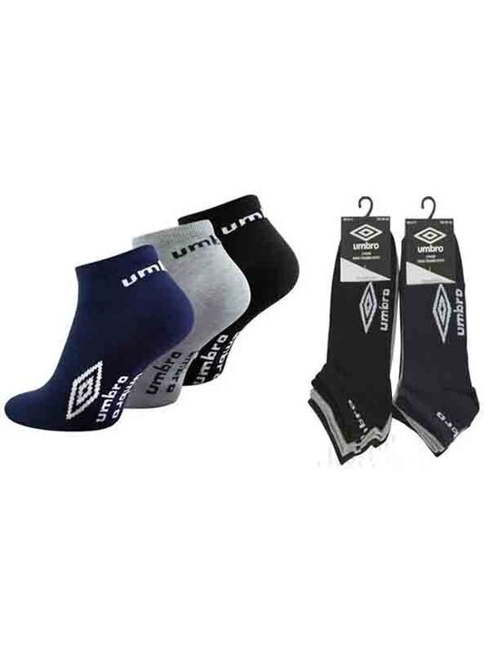 12 Pairs Mens Umbro Official Trainer Liner Sports Ankle Socks Cotton Rich Adults