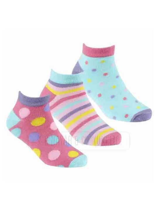 NEW GIRLS 6 PACK BAMBOO SPOTS AND STRIPE PRINT TRAINER LINER  SOCKS WINTER SOCKS
