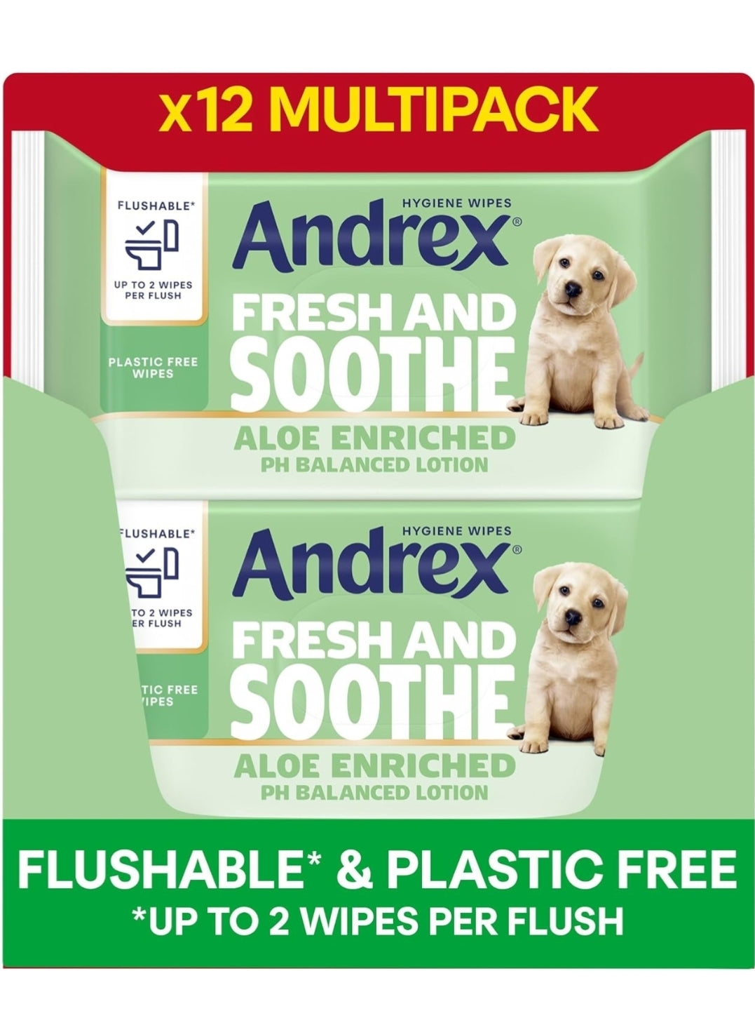 Andrex Fresh & Soothe Hygiene
Wipes Moist Toilet Tissue 12 x 36
wipes