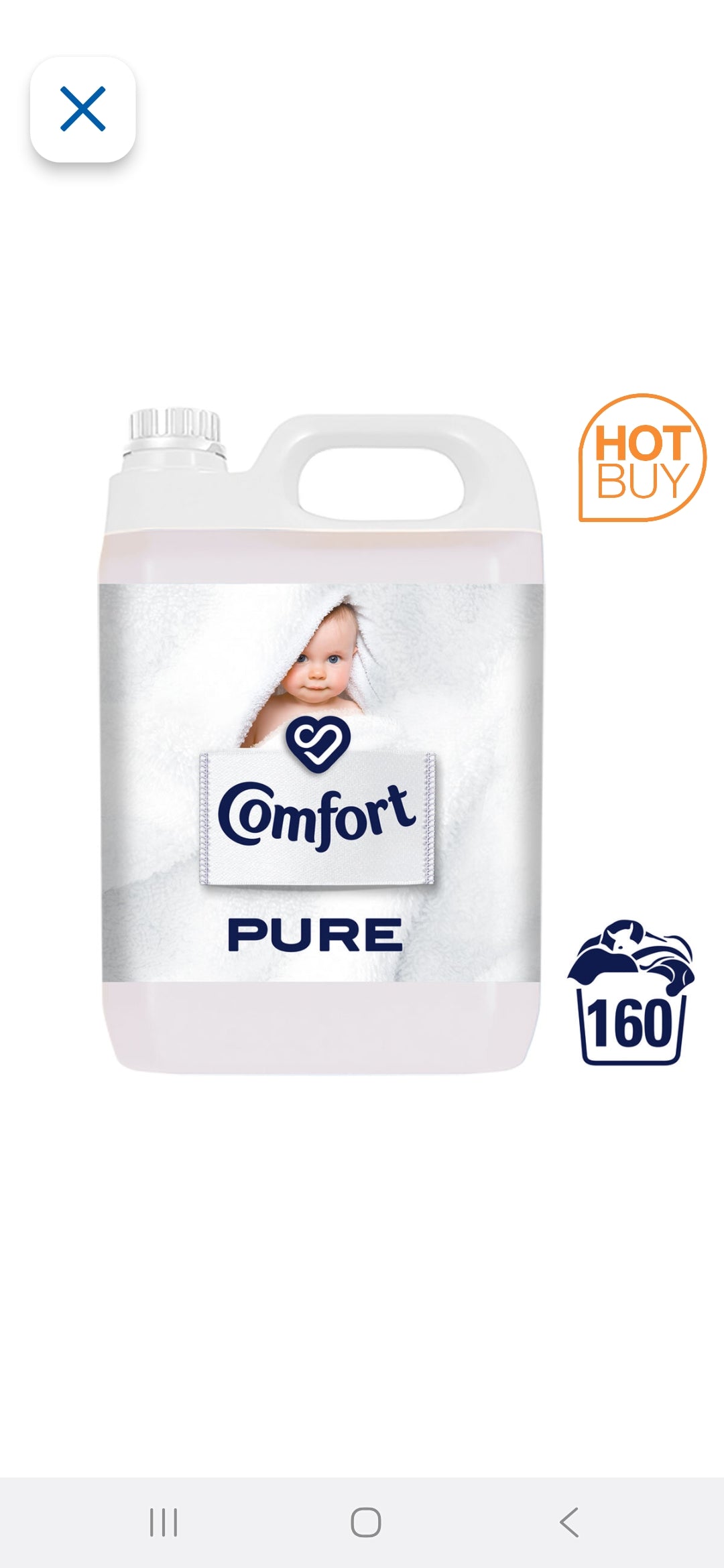 Comfort Pure Fabric Conditioner (160
Wash) 4.8L