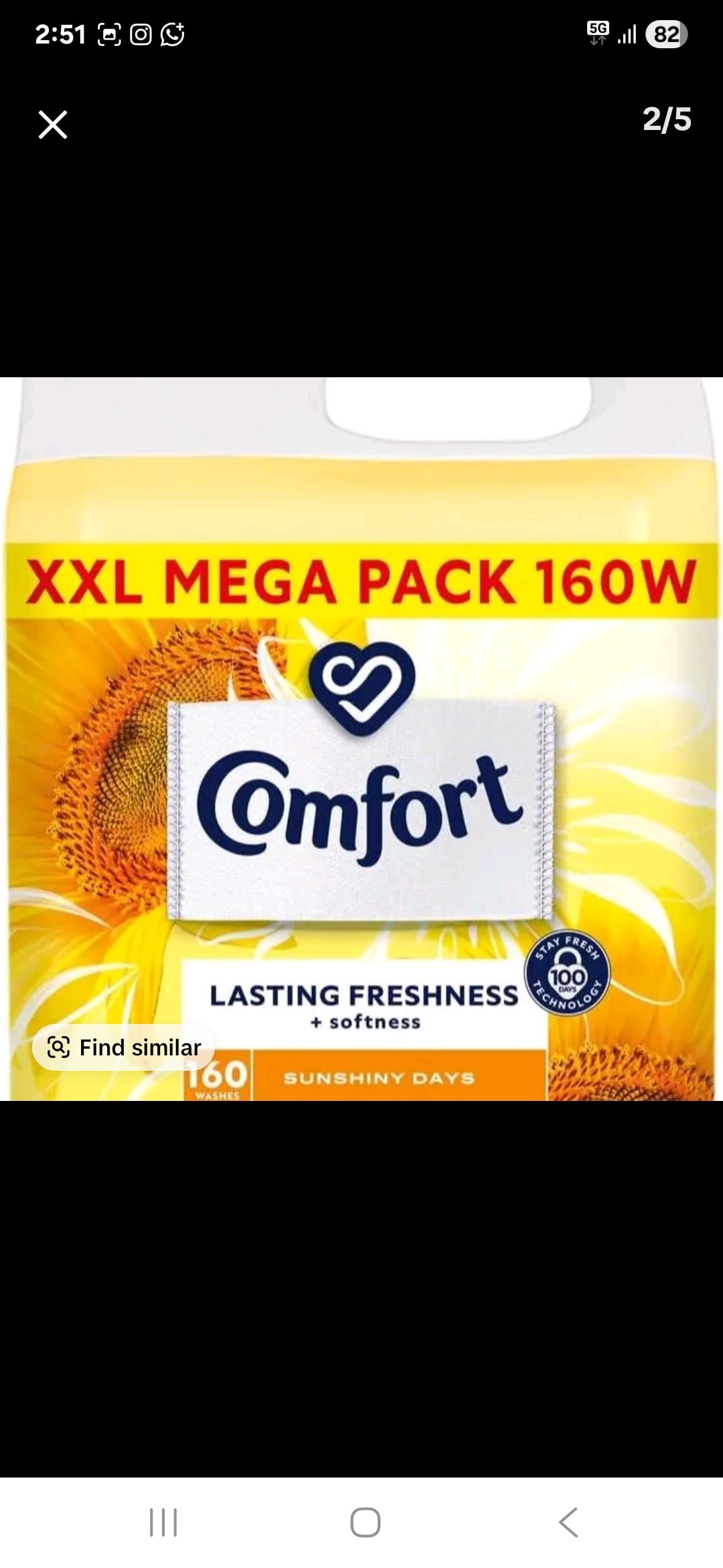 Comfort Pure Fabric Conditioner (160
Wash) 4.8L