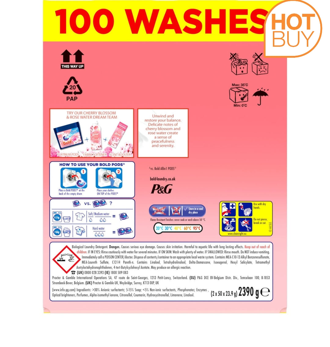 Bold Platinum Pods Cherry Blossom,
100 Wash