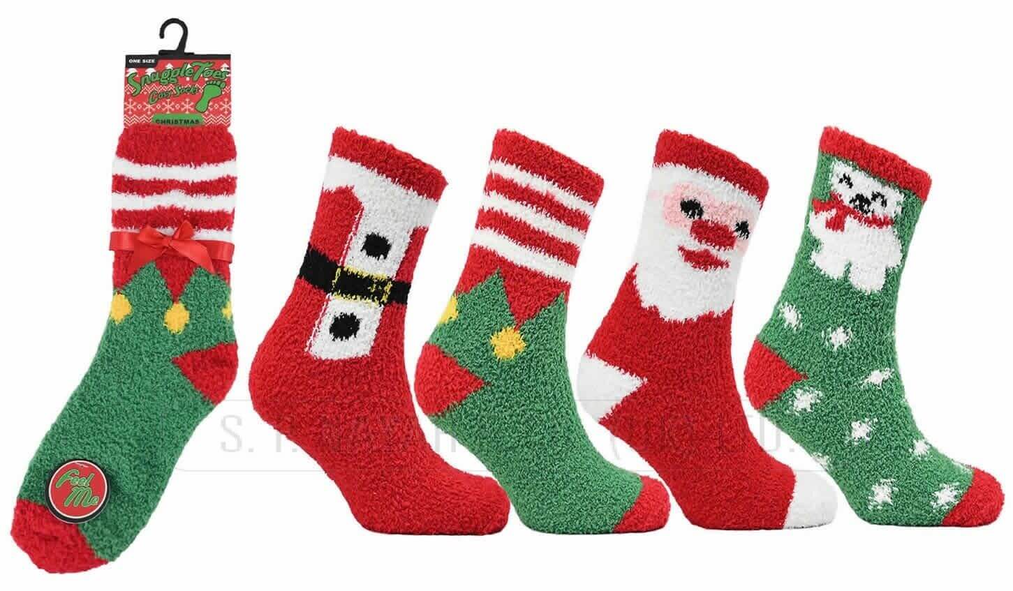 New 3 PAIRS LADIES SNUGGLE TOES CHRISTMAS COZY SOCKS - Comfyfit ltd