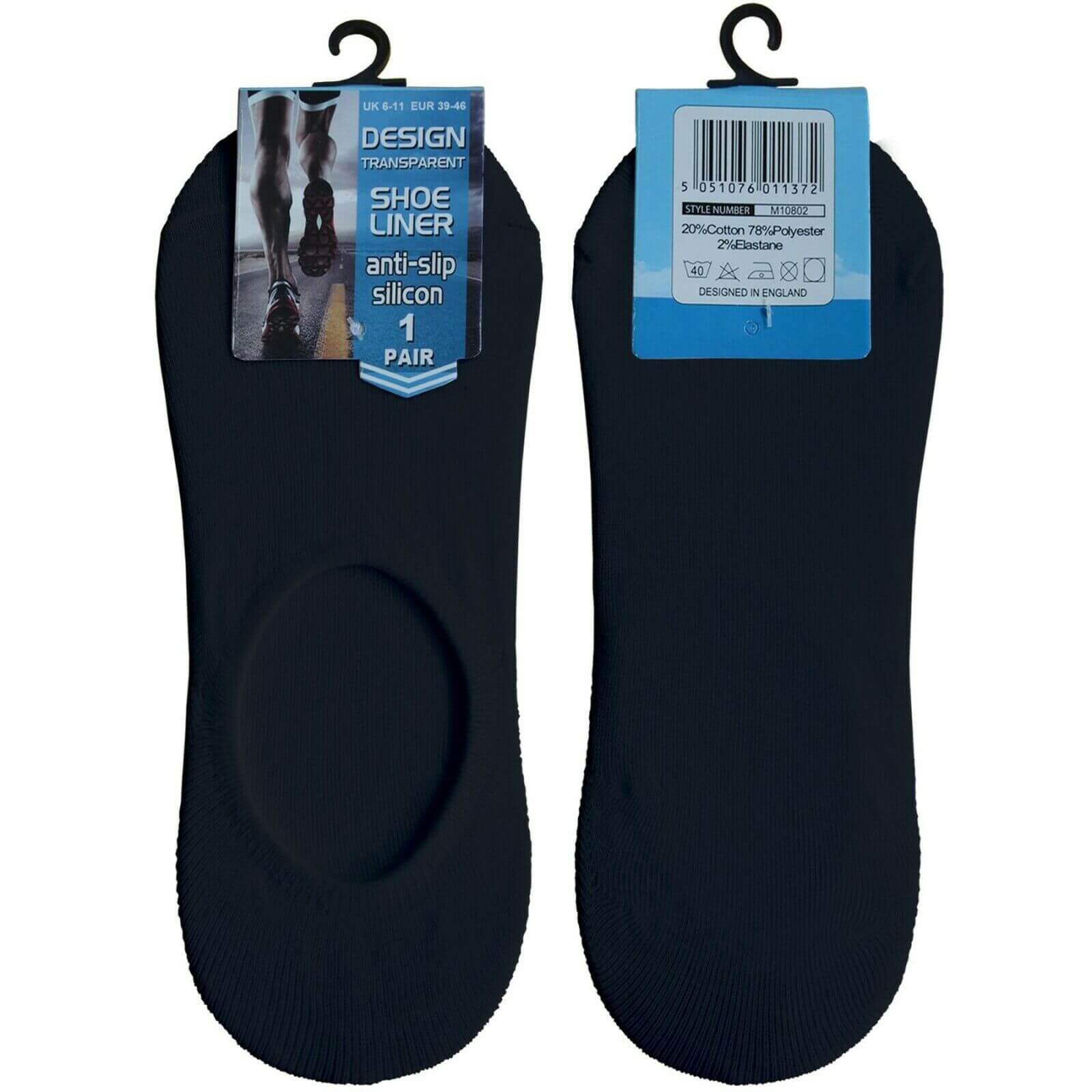 Invisible Socks Mens Womens Trainer No Show Shoe Liner Anti Slip Footsies 6 Pair