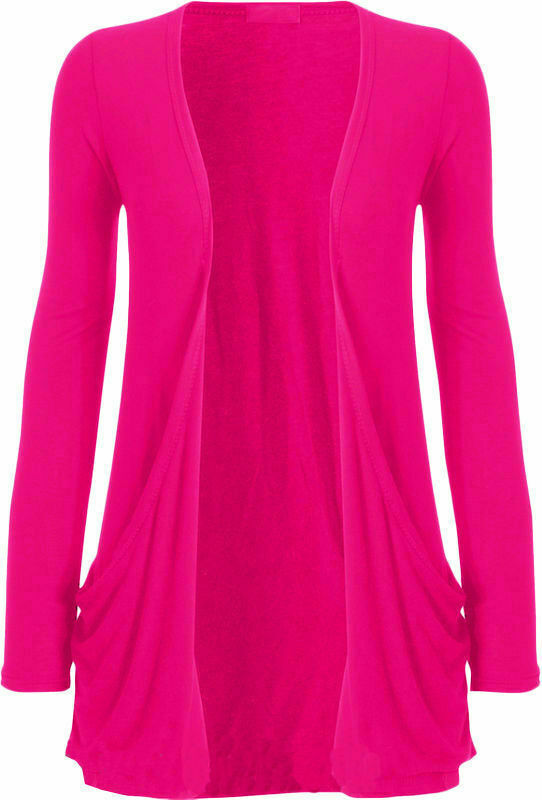 Going Out Tops New Womens Long  Cardigans  Top With Open Pockets Size.