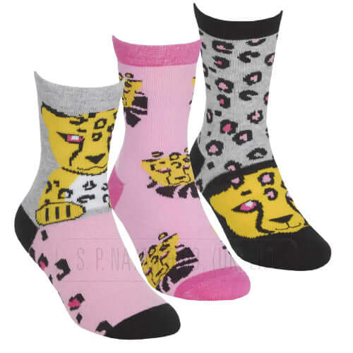 12 PACK GIRLS FANCY ANIMAL DESIGN SOCKS