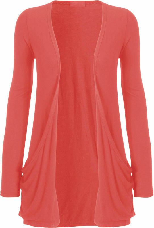 Womens Long Sleeves 2 pocket Boyfriend Cardigan ,95% Viscose 5% Elastane