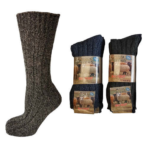 BOOT SOCKS MEN  WOOL BLEND BOOT SOCKS AVAILABLE REGULAR BIG FOOT SIZE SOCKS - Comfyfit ltd