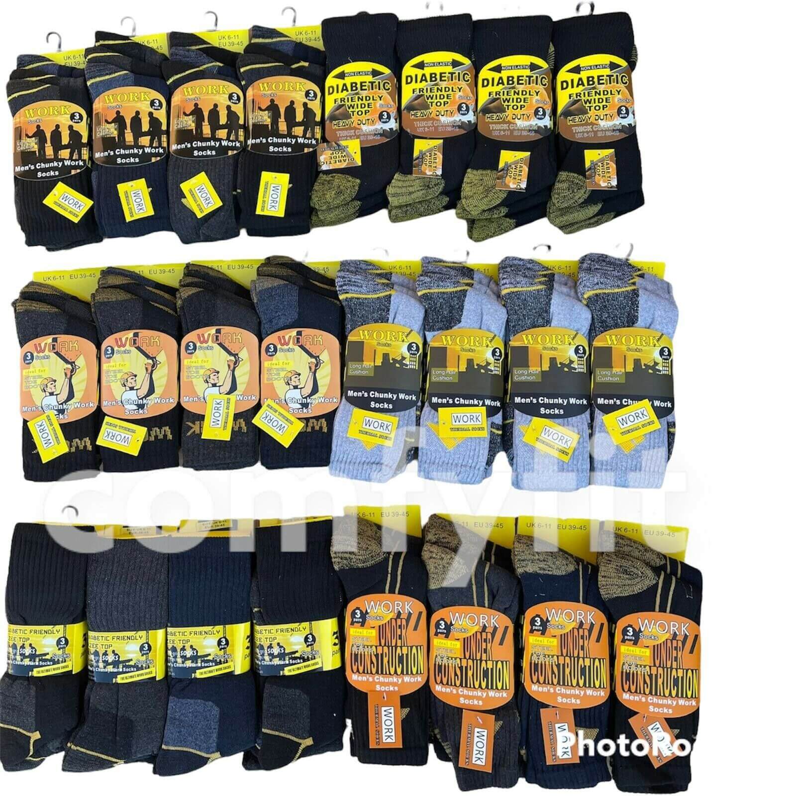 Bulk Socks Cheap 72 pairs amazon return wholesale joblot newprime stock uk work socks lot