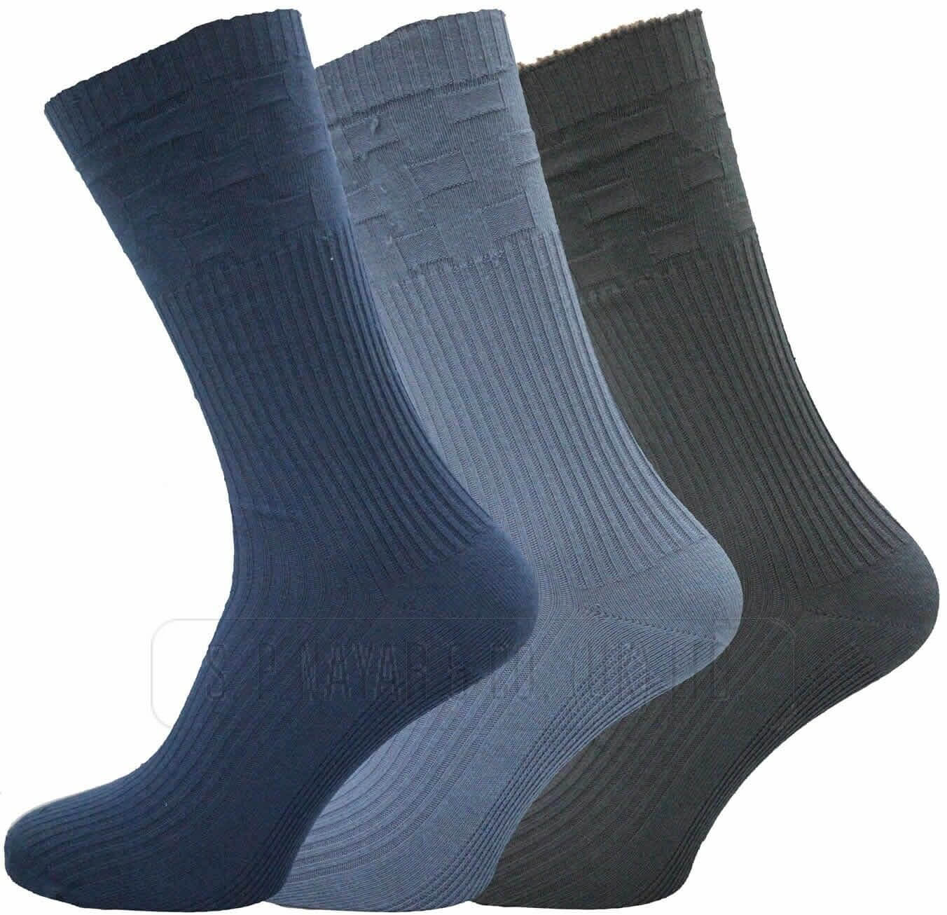 12 Pairs MEN'S EASY TOP PLAIN SHORT SOCKS comfort soft grip Size 6-11 UK - Comfyfit ltd