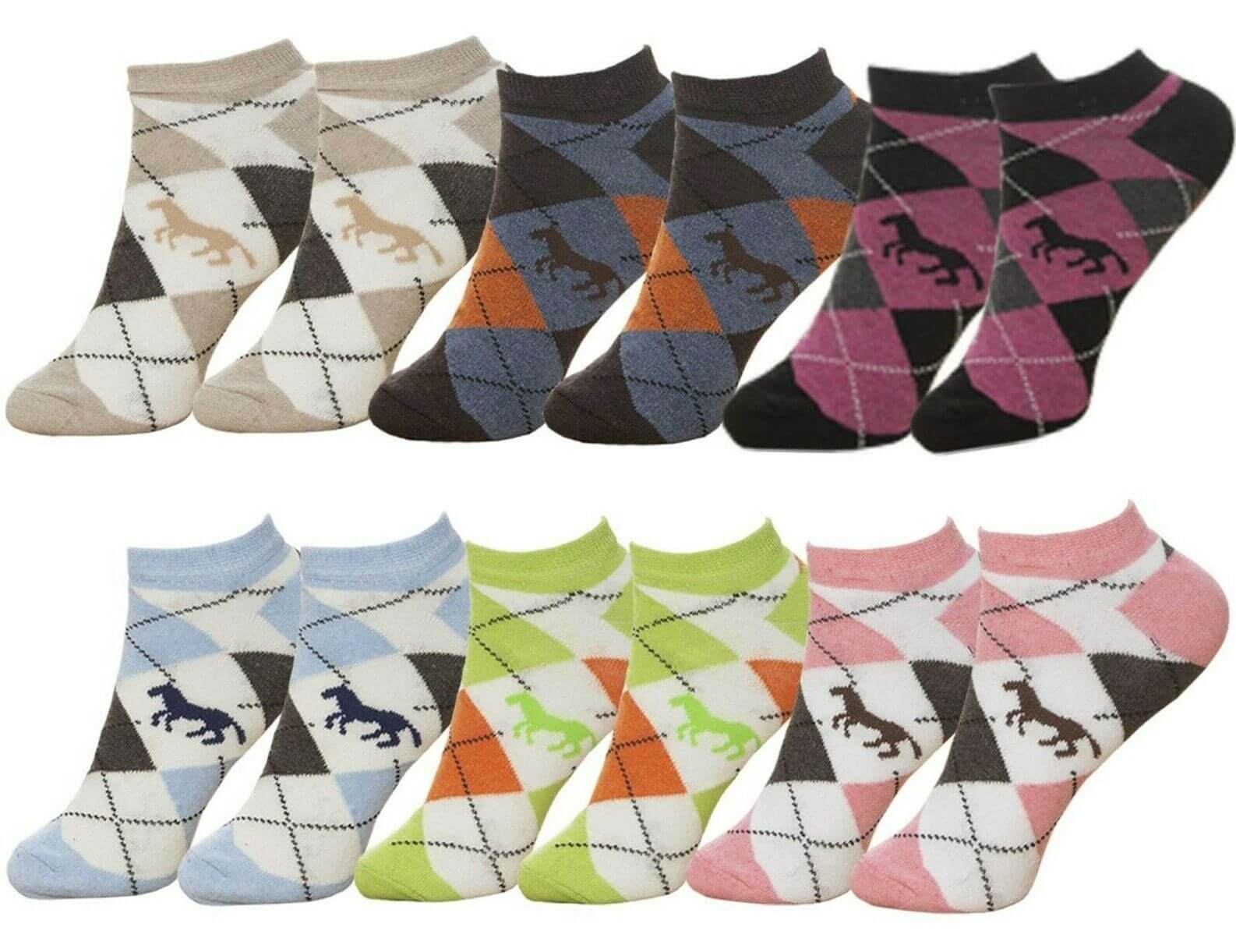 Womens Ankle Socks Ladies Girls Trainer Liner Sock Striped Cotton Rich