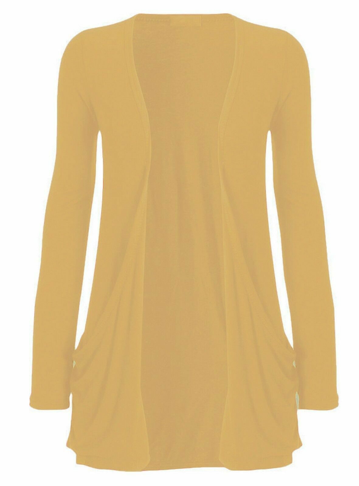 New Women's Long Sleeves Boyfriend Cardigans Top With Open Pockets Size 24-26 UK