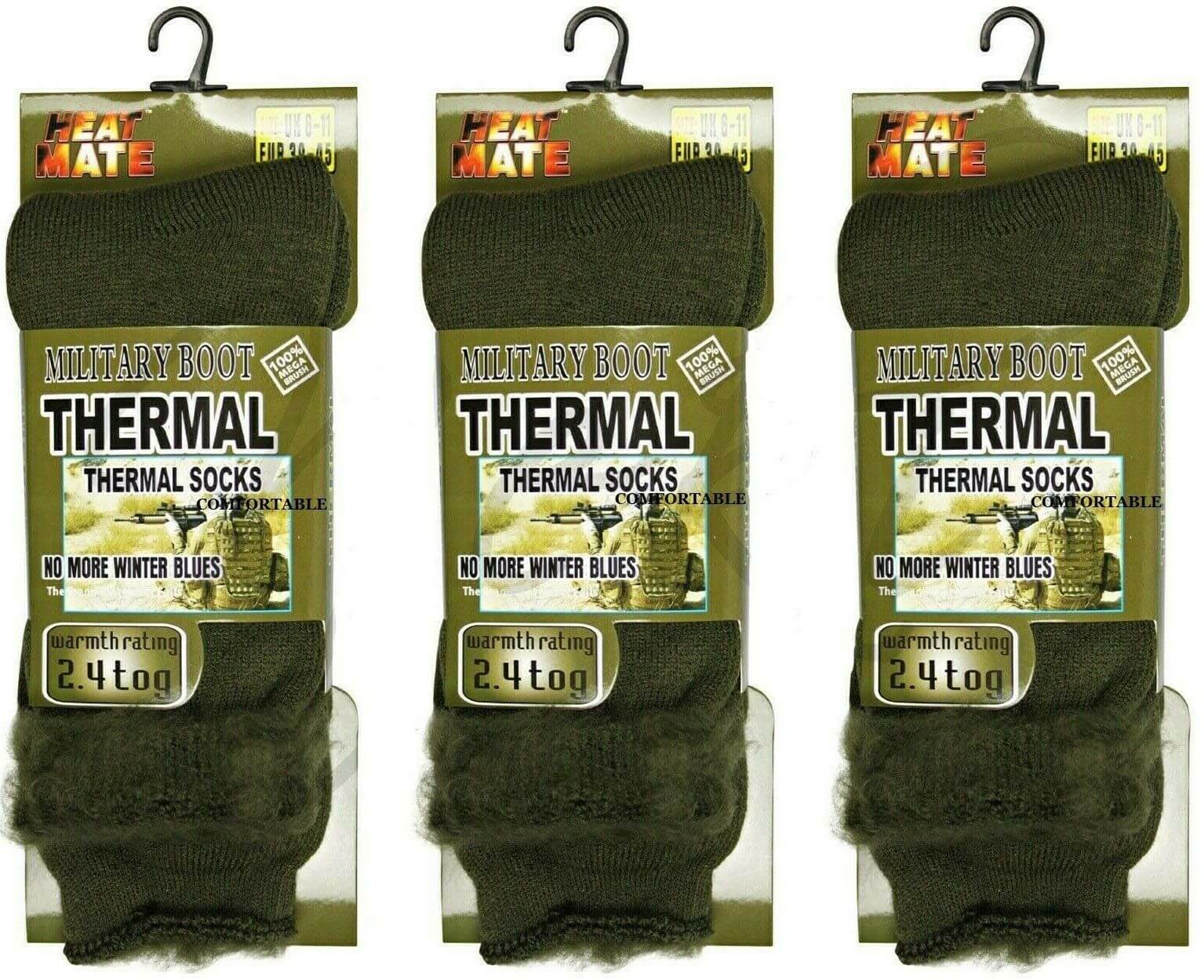 Mens Military Socks Long Thick Thermal Hiking Walking Army Combat Boots Warm lot