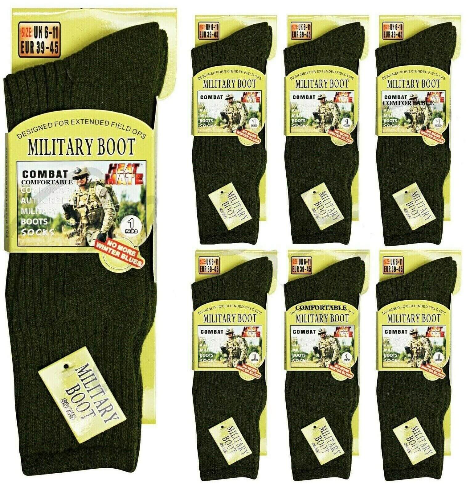 Mens Military Socks Long Thick Thermal Hiking Walking Army Combat Boots Warm lot