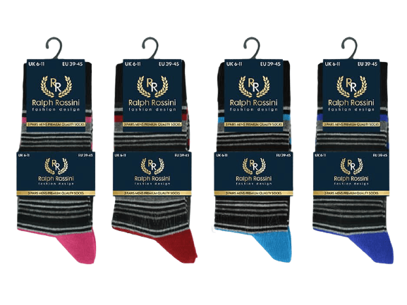 Best Socks For Men 3 Pair Pack Mens Boys Black Premium Quality Designer Socks Size 6-11 UK - Comfyfit ltd