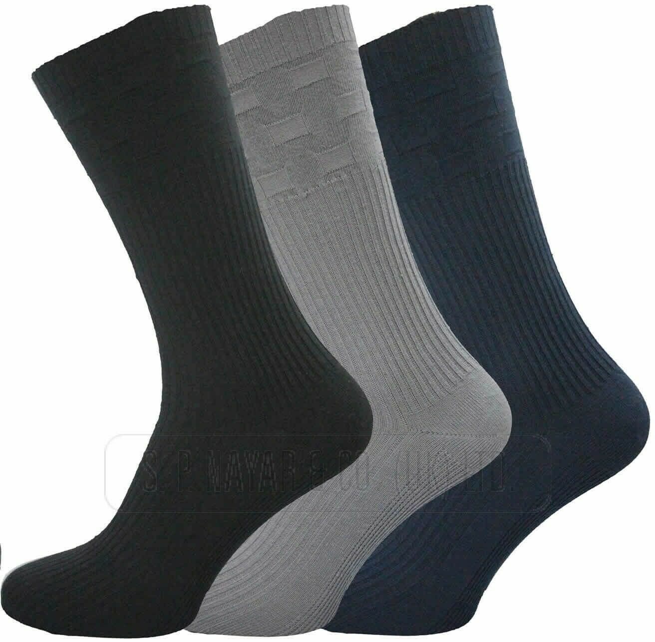 12 Pairs MEN'S EASY TOP PLAIN SHORT SOCKS comfort soft grip Size 6-11 UK - Comfyfit ltd