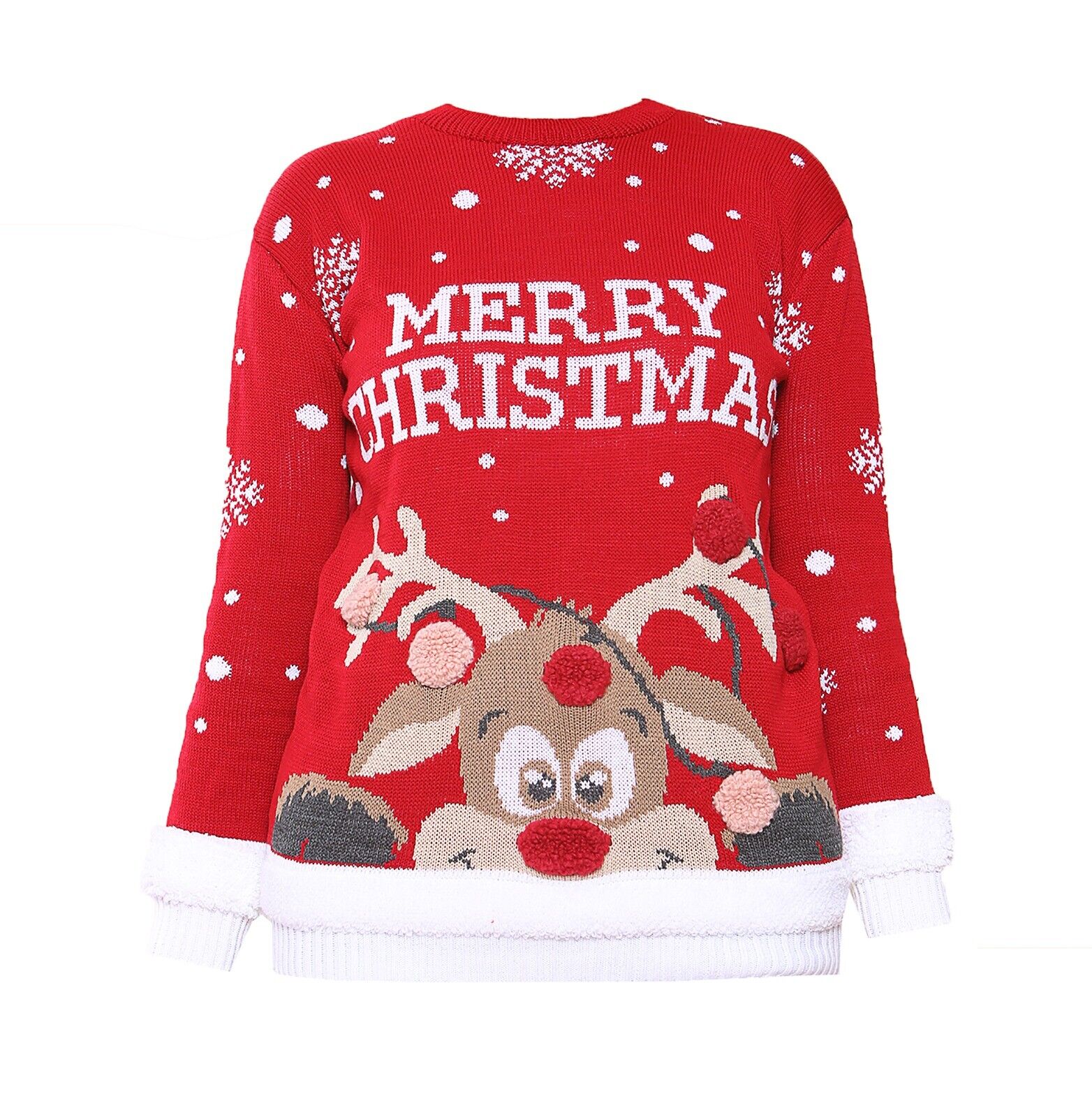 Christmas Unisex Men Women Jumper Merry Christmas  Rudolph Novelty Sweater Top - Comfyfit ltd