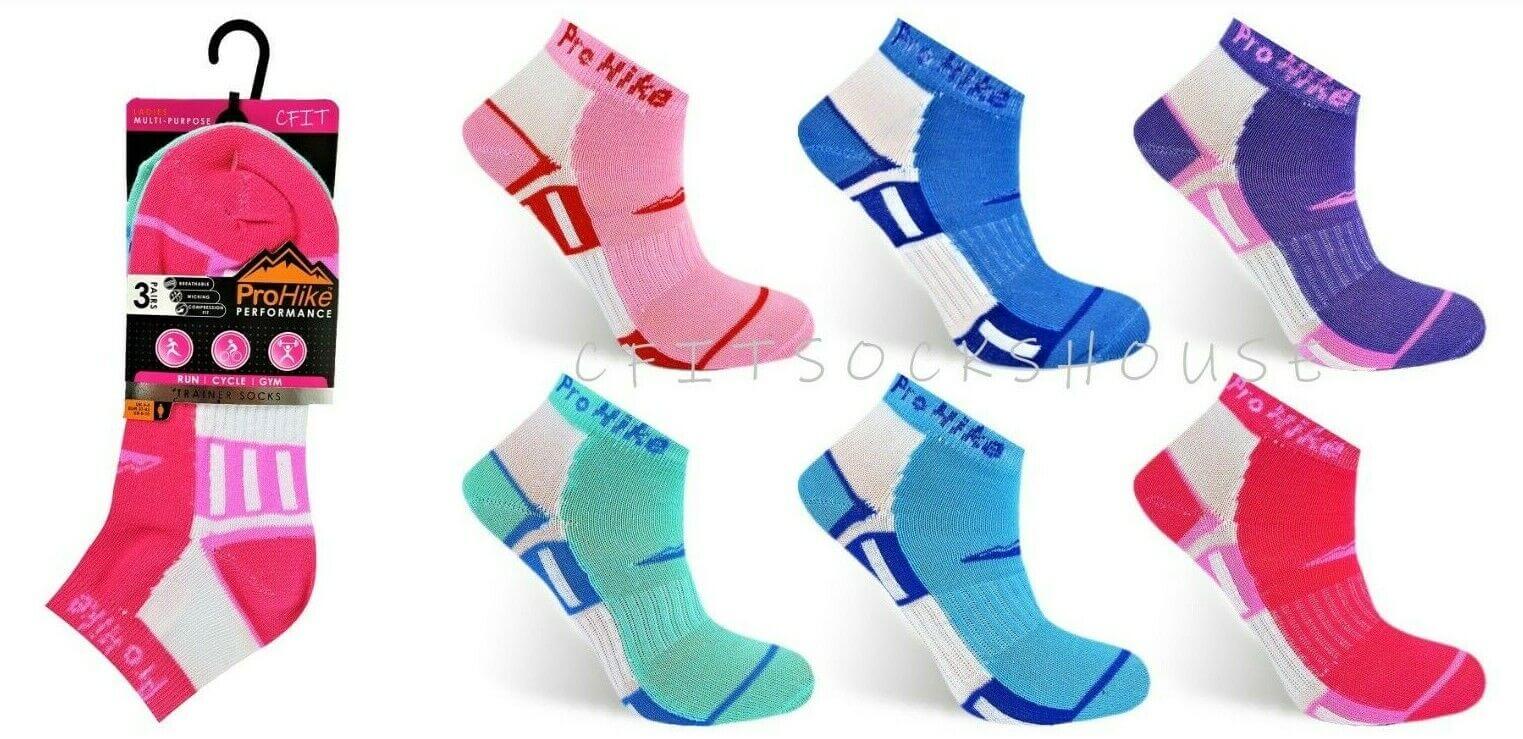 12 PAIRS LADIES PRO-HIKE TRAINER SOCKS LINERS SOCKS FREE UK DELIVERY