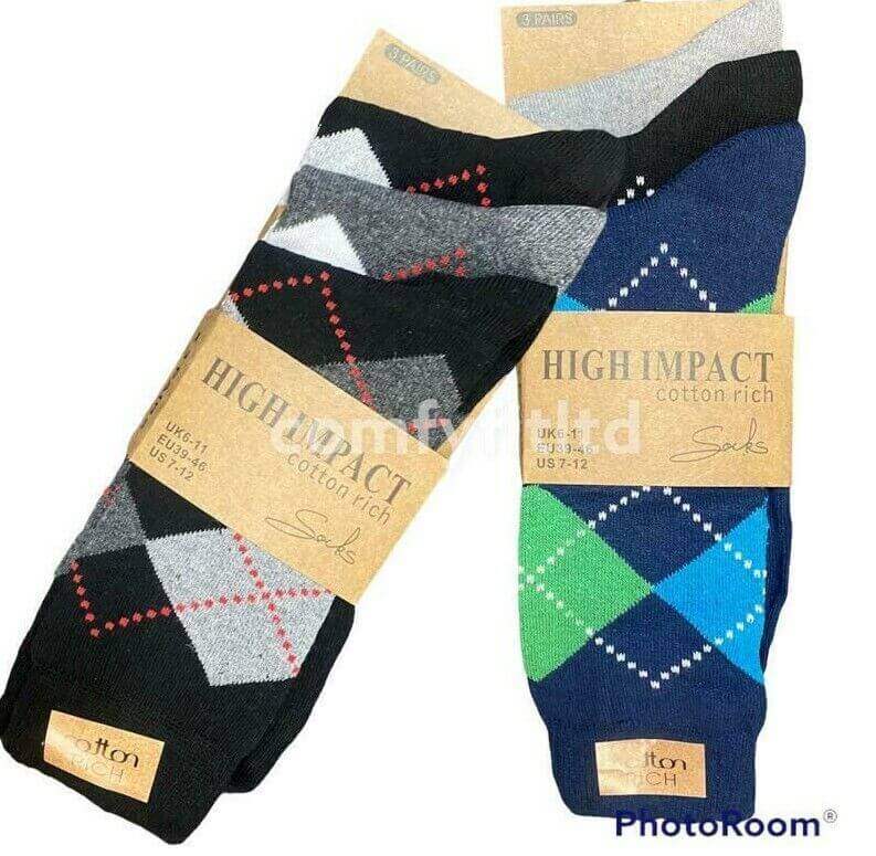 Argyle Socks Mens 6-12 Pairs Men Argyle Diamond Cotton Rich Lycra Design Socks UK SizeMens Bright Argyle Diamond Cotton Rich Lycra                                                                                     Material:Cotton BlendDe