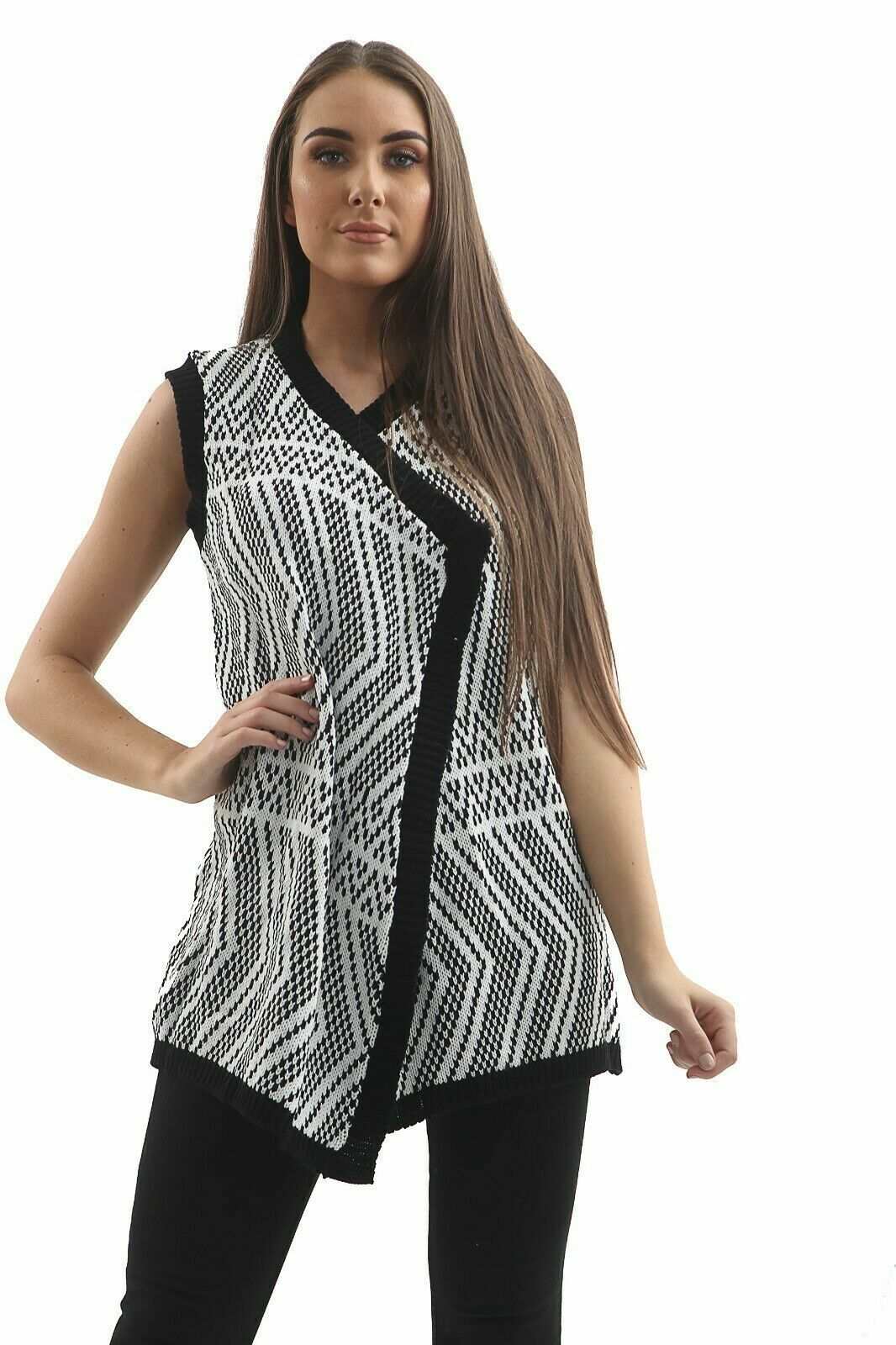 Sleeveless Sweater Vest Woman's  Knitted Open Front Top Waistcoat Ribbed Sleeveless Sweater Casual Slim - Comfyfit ltd