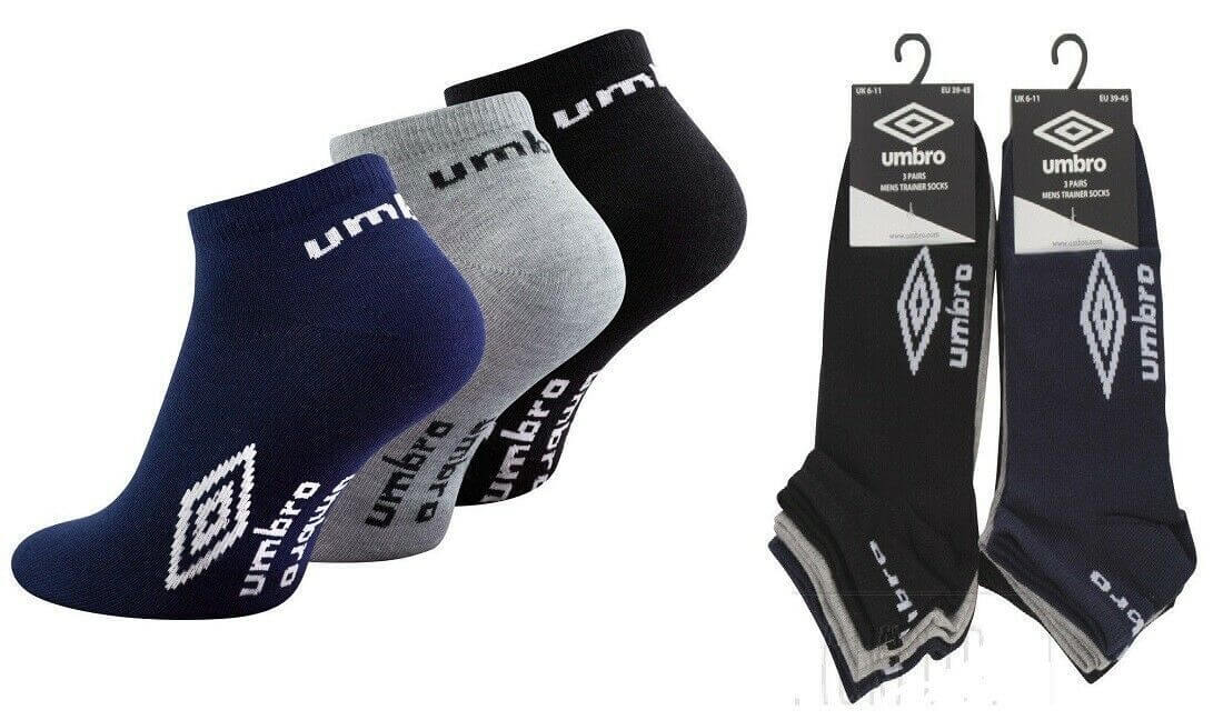 12 Pairs Mens Umbro Official Trainer Liner Sports Ankle Socks Cotton Rich Adults