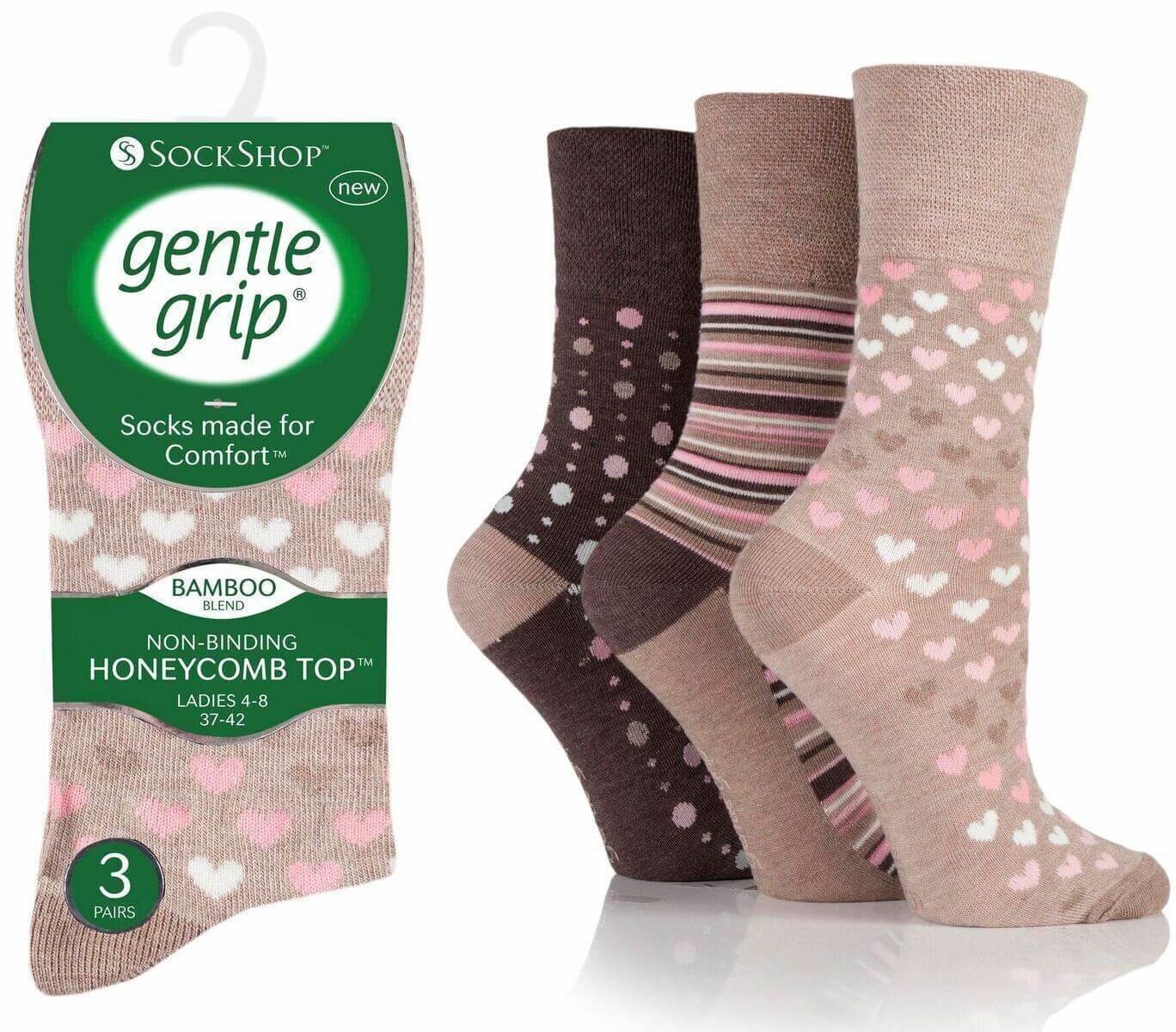 Bombas Socks Ladies Breathable Gentle Grip Loose Soft Non binding Top Bamboo Socks Honeycomb - Comfyfit ltd
