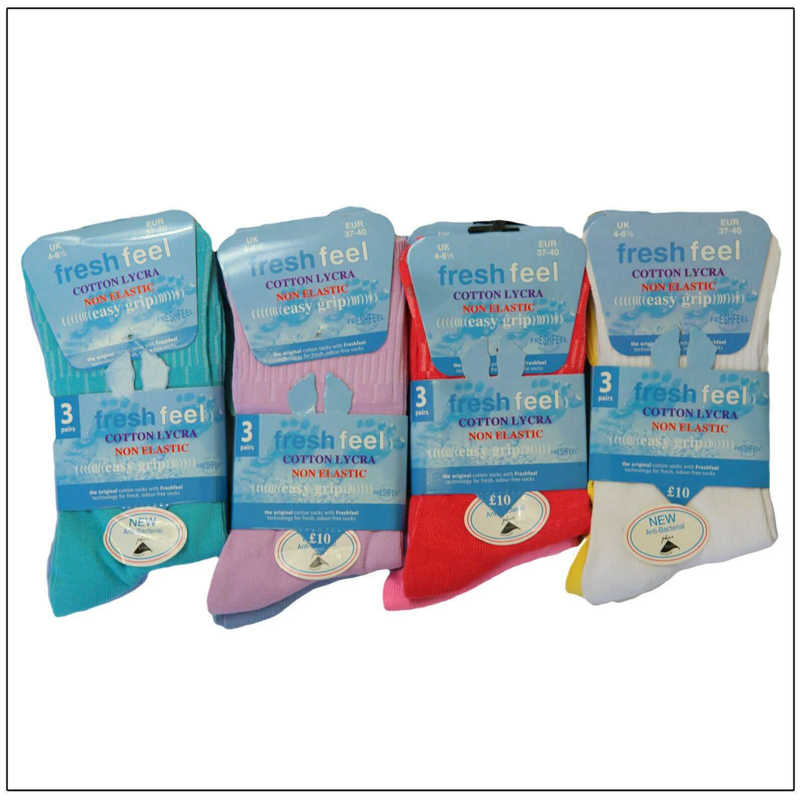 Ladies 12 Pairs women Diabetic socks Non-Elastic cotton Swollen Ankles socks