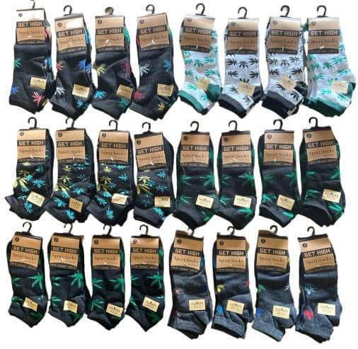 ganja uk 24 Pairs Men's Trainer Socks