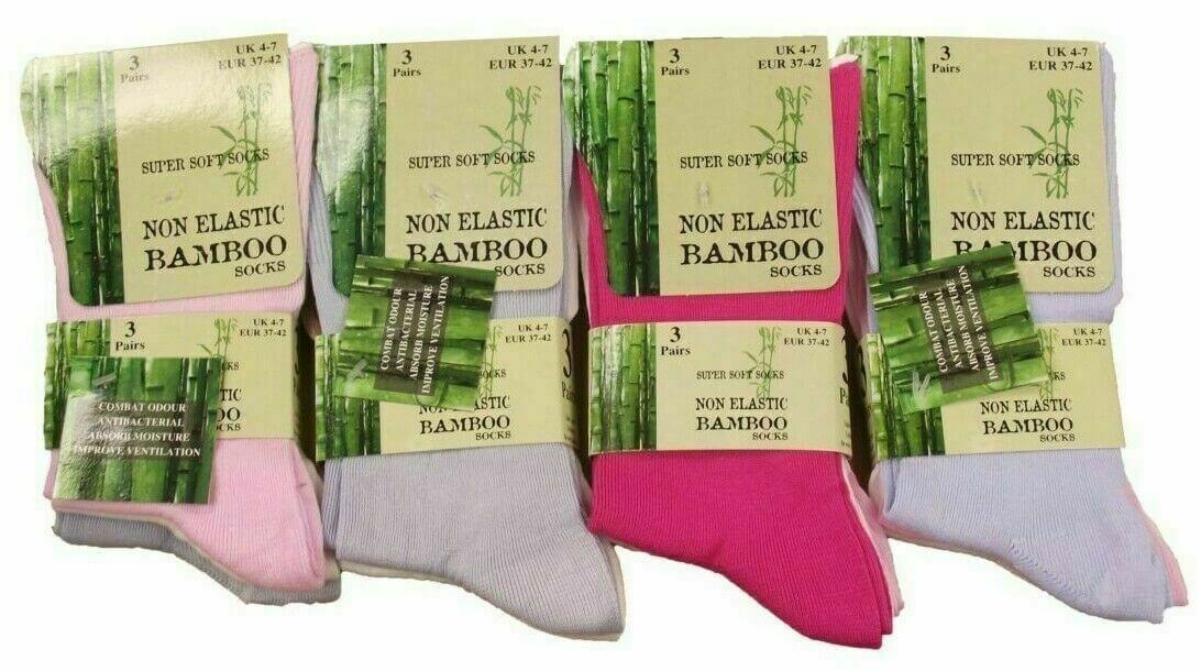 Bamboo Socks For Women 6 Pairs  Loose Top Socks, Super Soft Anti Bacterial Socks - Comfyfit ltd