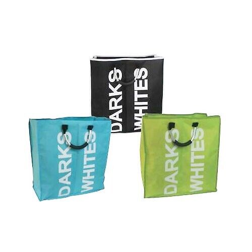 2 COMPARTMENT LAUNDRY CLOTHES WASHING Double Laundry Basket Colour MayFeatures:
Two compartments for separate your light and darks
Metal carry handles for easy transportation
Soft grip handle for added comfort
Ideal for use in your be