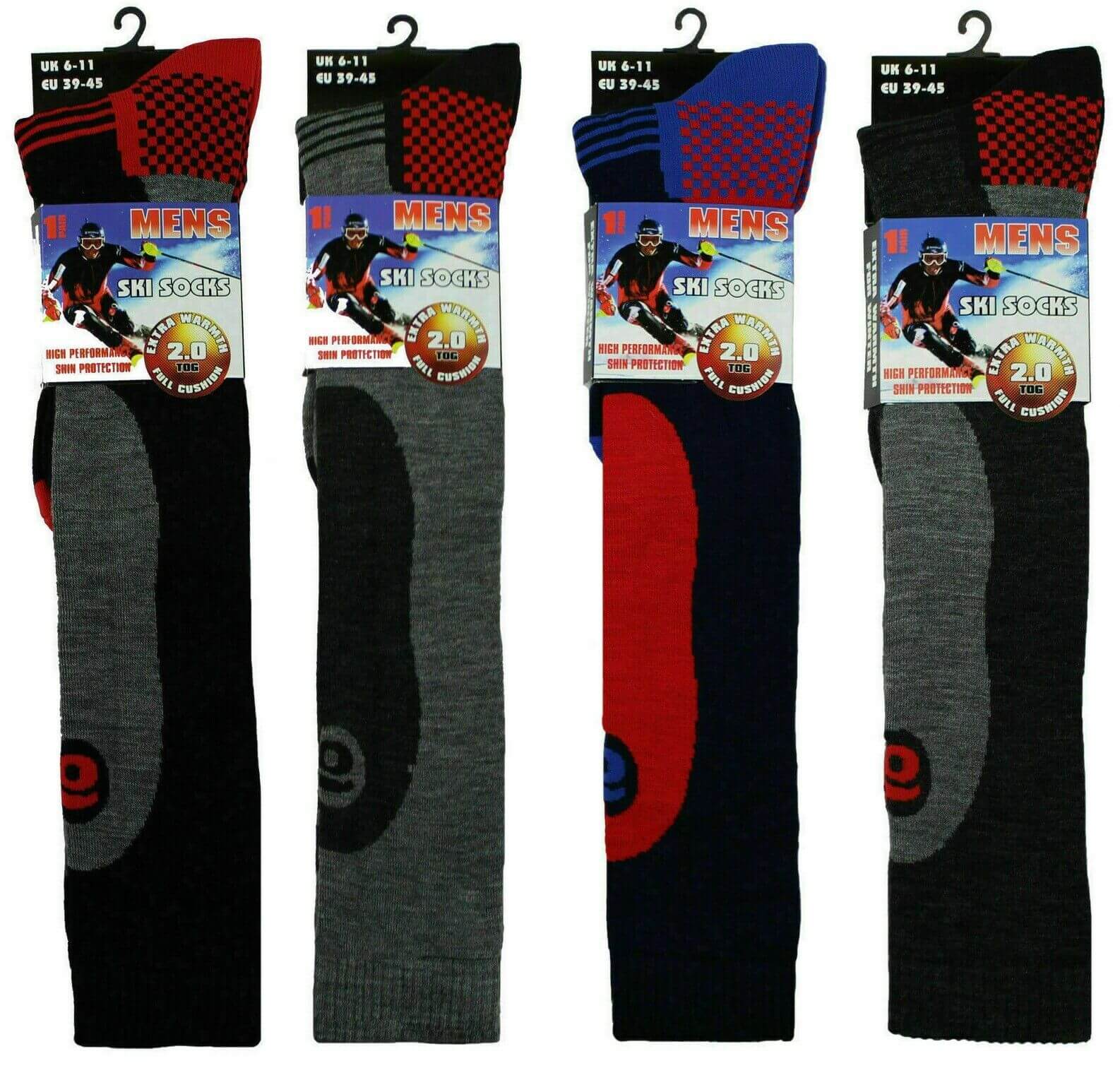 Heat Holders Socks 3 Pairs Mens Long Warm Hiking Walking Thick Thermal Snowboard Winter Ski Socks - Comfyfit ltd