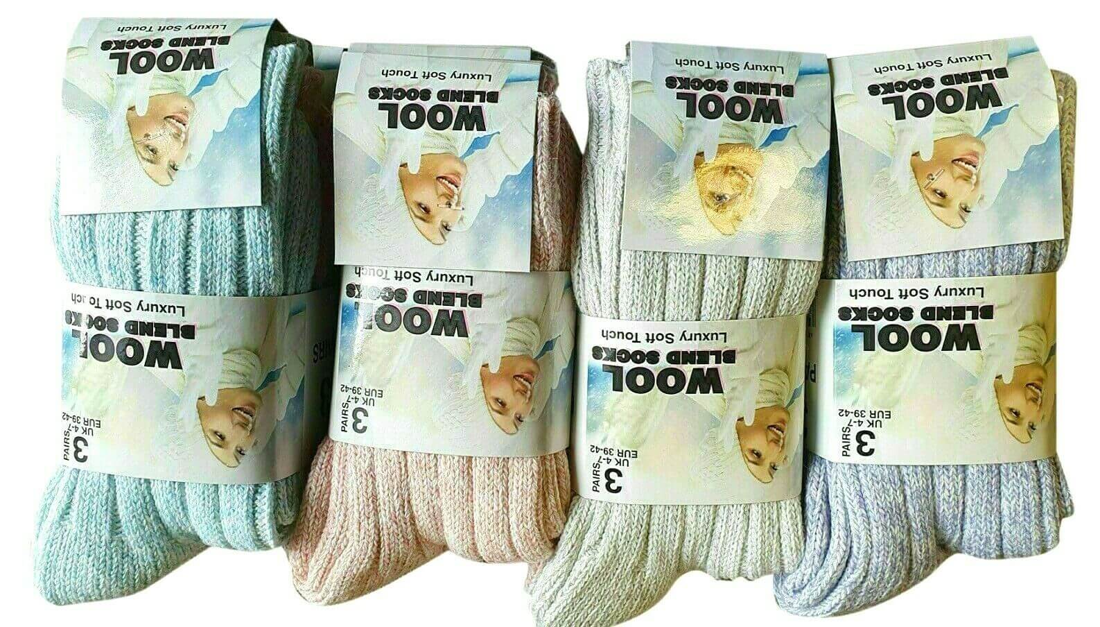 Ladies blend Thick Wool Thermal Boot Socks Walking Hiking Ski Winter Socks